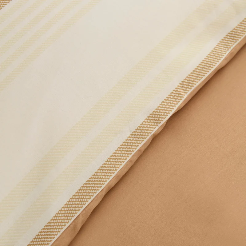 Karaca Vera Bettbezug-Set aus 100 % türkischer Baumwolle, Einzelbett, Beige
