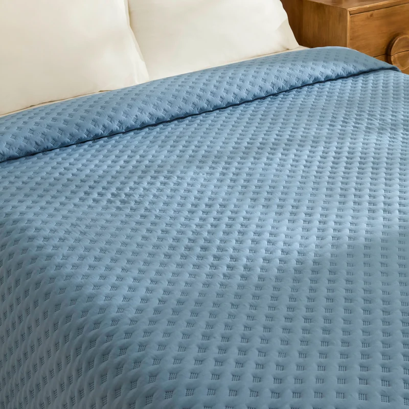 Karaca Ines Tagesdecken-Set, Einzelbett, Dunkelblau