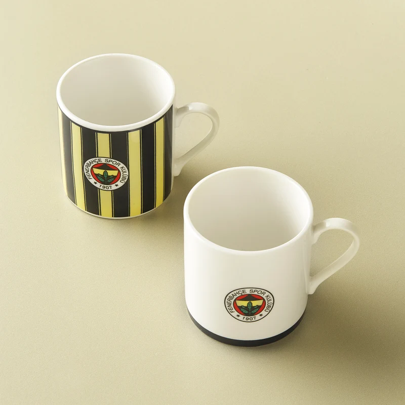 Karaca x Fenerbahçe Lizenziertes 2-Personen-Teetassen-Set, 230ML