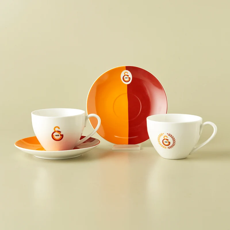 Karaca x Galatasaray Lizenziertes 2-Personen-Teetassen-Set, 220ML