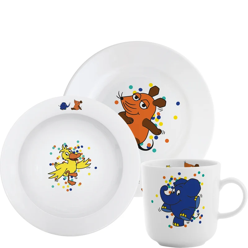 KAHLA DieMaus Kinderset 3tlg. Konfetti