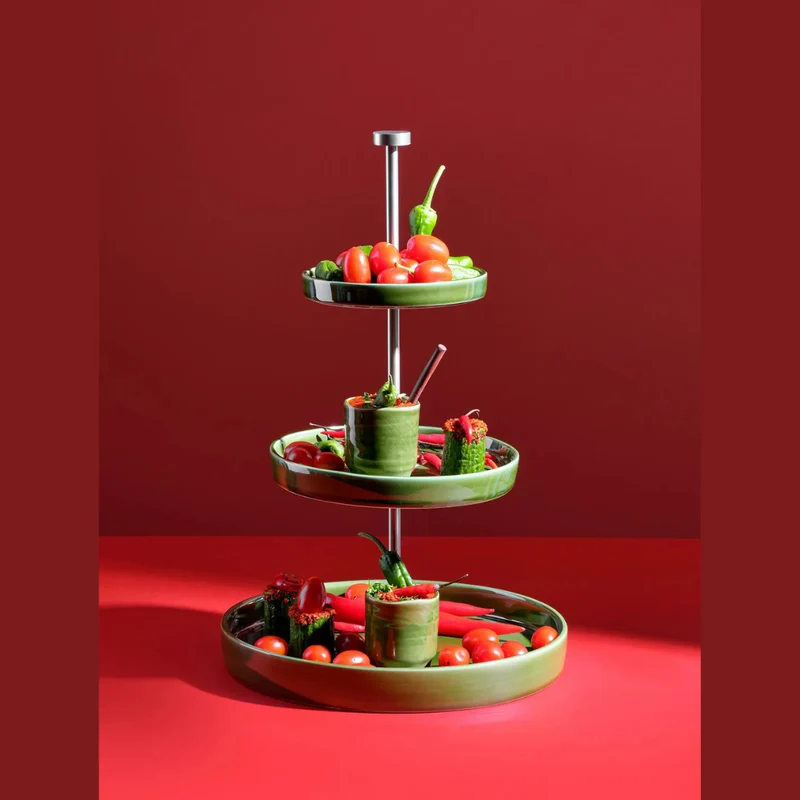 Etagere, 3-stufig, verde | 92154378 | Steingut