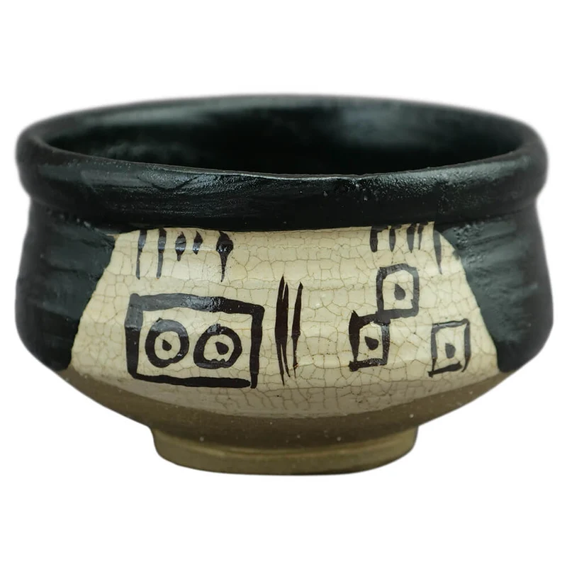 Kuro Oribe Chawan von Kato Juunidai