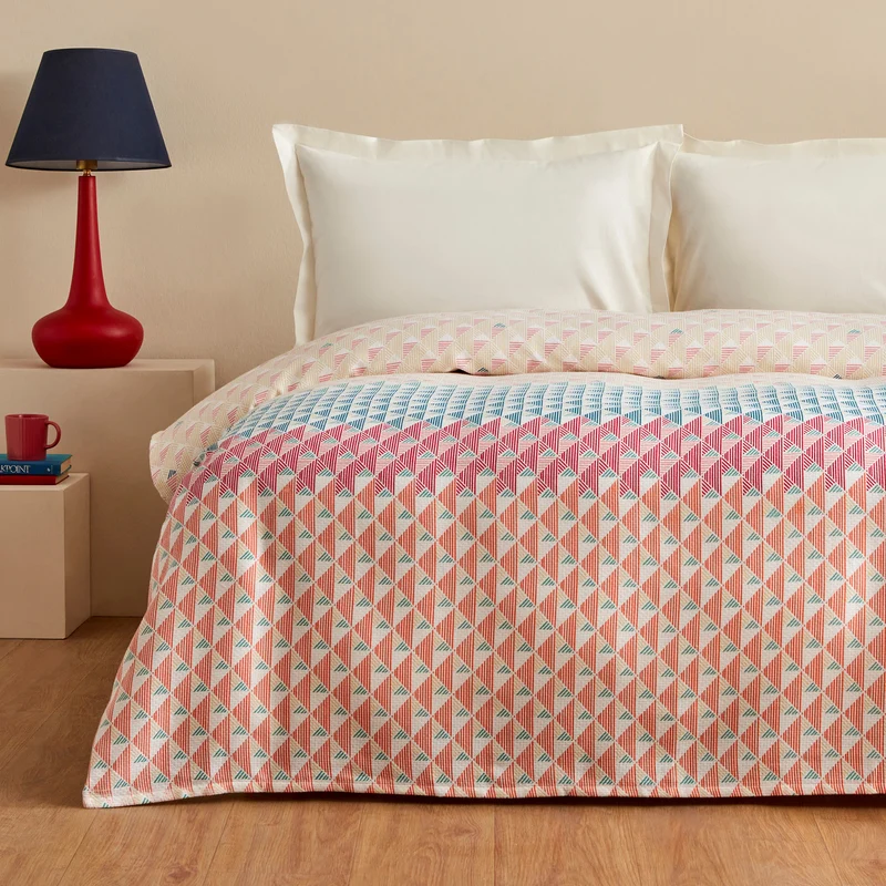 Karaca Home Dace 100 % Baumwolle Doppelbett-Einzelbettdecke Multicolor