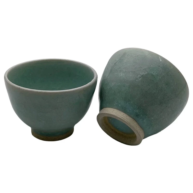 Celadon Teeschale von Kato Juunidai