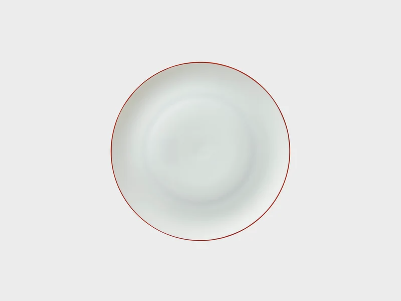 Teller Coupe | Lotos | Roter Farbrand | 16 cm