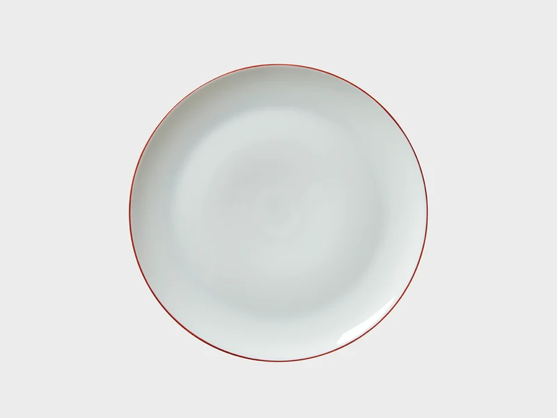 Teller Coupe | Lotos | Roter Farbrand | 21 cm