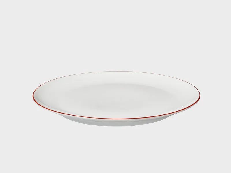 Teller Coupe | Lotos | Roter Farbrand | 21 cm