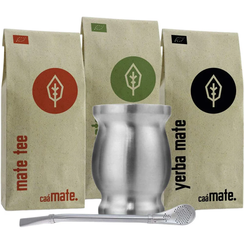 Mate Tee Set Edelstahl Becher