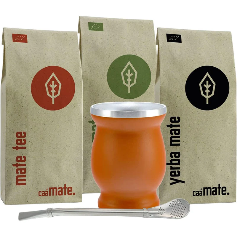 Mate Tee Set Edelstahl Becher