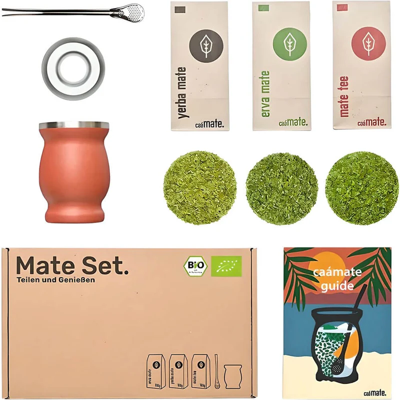Mate Tee Set Edelstahl Becher