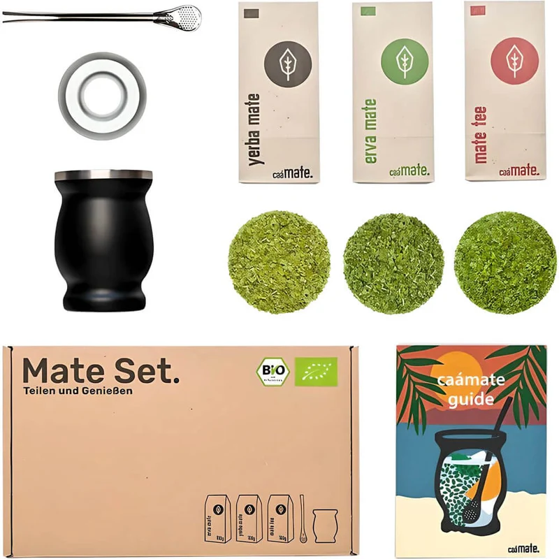 Mate Tee Set Edelstahl Becher