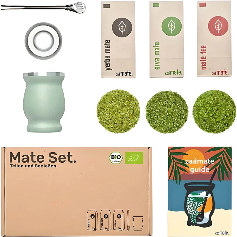 Mate Tee Set Edelstahl Becher
