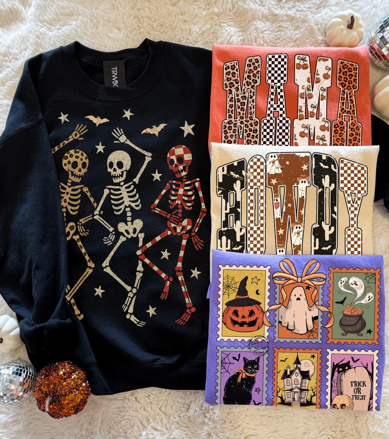Spooky Season ADULT Gildan Sweatshirt & Comfort Colors Tees