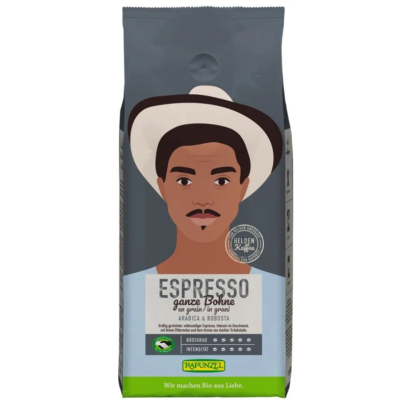 Rapunzel Heldenkaffee Espresso, ganze Bohne HIH (1kg)