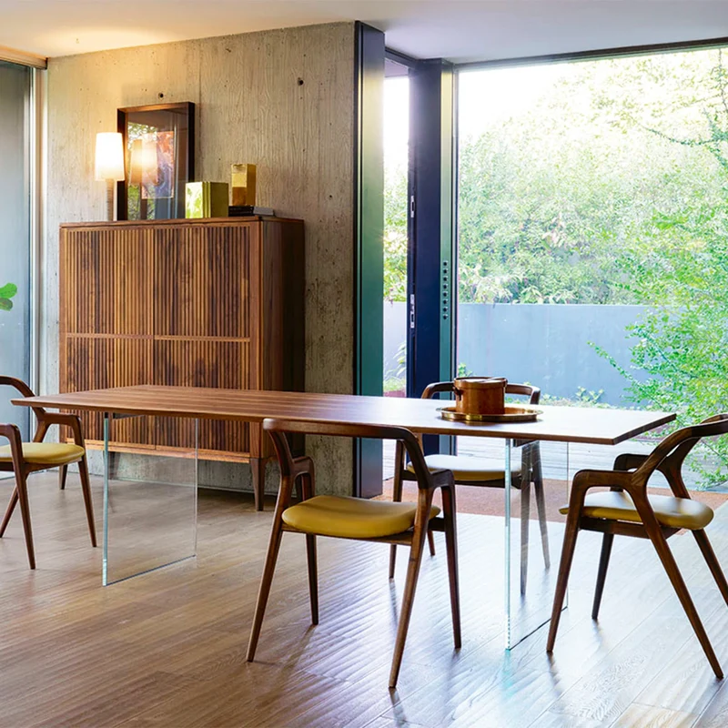 Walnut Wood Dining Table SOSPESO by Dale Italia