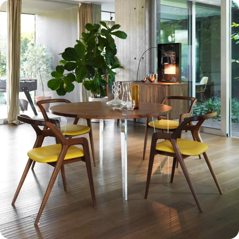 Walnut Wood Dining Table SOSPESO by Dale Italia