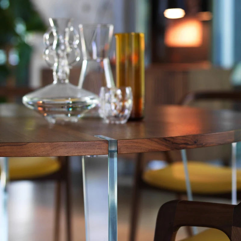 Walnut Wood Dining Table SOSPESO by Dale Italia