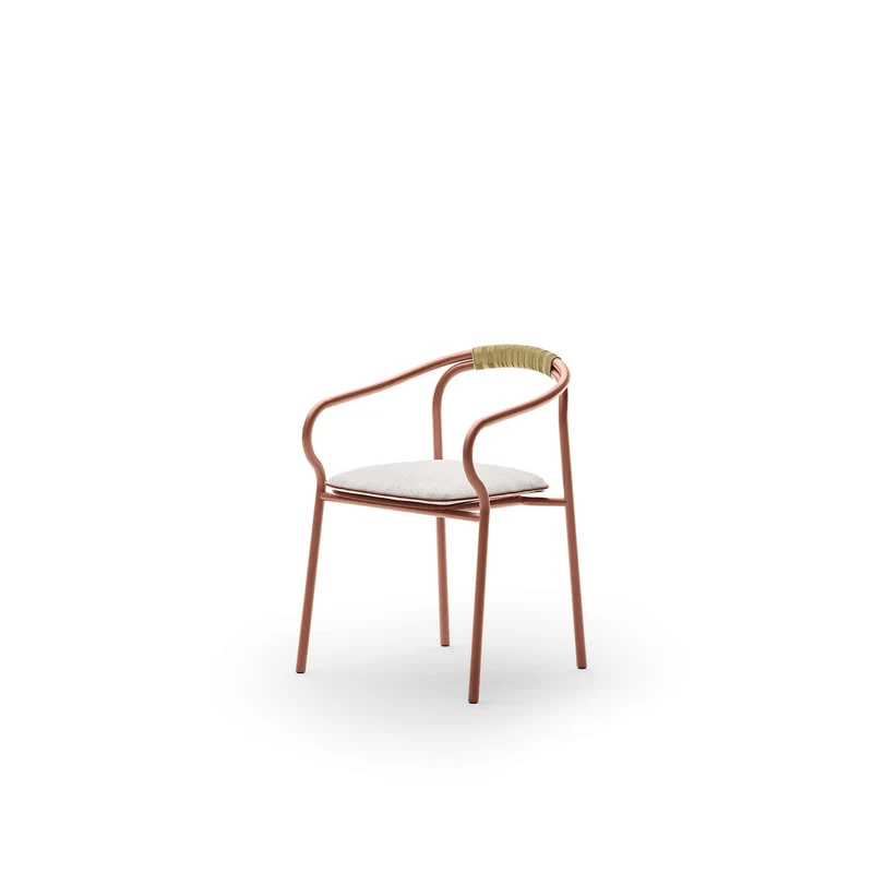 Outdoor Aluminium Chair with Seat Cushion SALÒ by Matteo Thun and Benedetto Fasciana for Unopiù