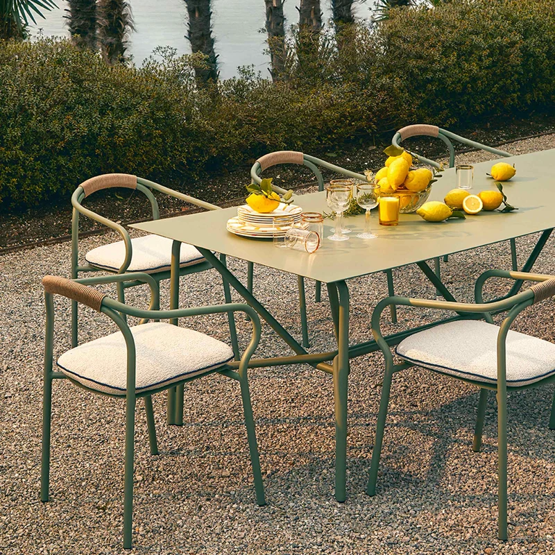 Outdoor Aluminium Chair with Seat Cushion SALÒ by Matteo Thun and Benedetto Fasciana for Unopiù