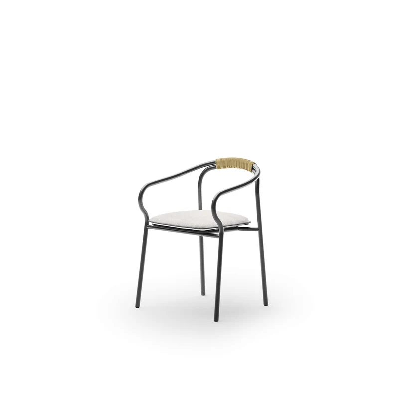 Outdoor Aluminium Chair with Seat Cushion SALÒ by Matteo Thun and Benedetto Fasciana for Unopiù