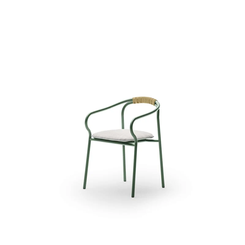 Outdoor Aluminium Chair with Seat Cushion SALÒ by Matteo Thun and Benedetto Fasciana for Unopiù