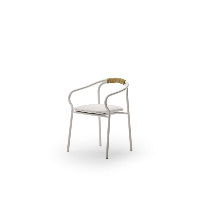 Outdoor Aluminium Chair with Seat Cushion SALÒ by Matteo Thun and Benedetto Fasciana for Unopiù