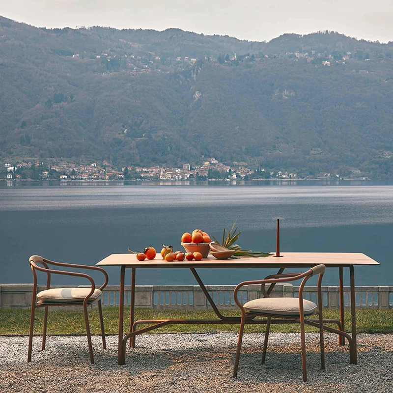 Outdoor Aluminium Chair with Seat Cushion SALÒ by Matteo Thun and Benedetto Fasciana for Unopiù