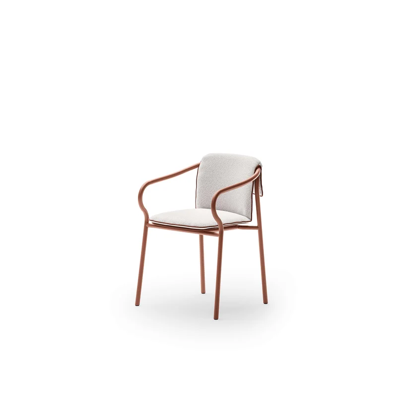 Outdoor Aluminium Chair with Seat and Backrest Cushion SALÒ by Matteo Thun and Benedetto Fasciana for Unopiù