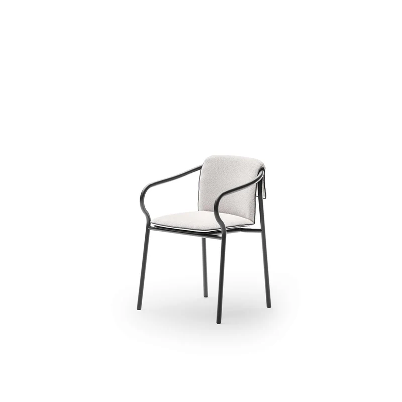 Outdoor Aluminium Chair with Seat and Backrest Cushion SALÒ by Matteo Thun and Benedetto Fasciana for Unopiù