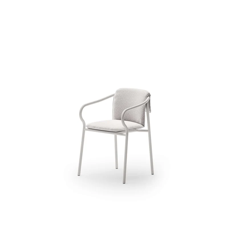 Outdoor Aluminium Chair with Seat and Backrest Cushion SALÒ by Matteo Thun and Benedetto Fasciana for Unopiù