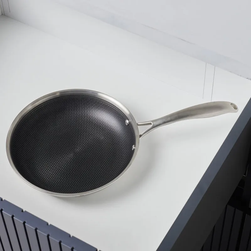 Karaca 5Ply PowerSteel 316+ Edelstahl-Induktionspfanne, 24 cm, Silber