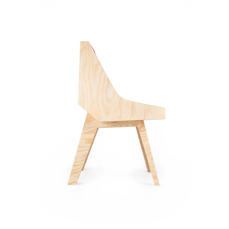 Wooden Chair CARDILLO RED by Jules Régis