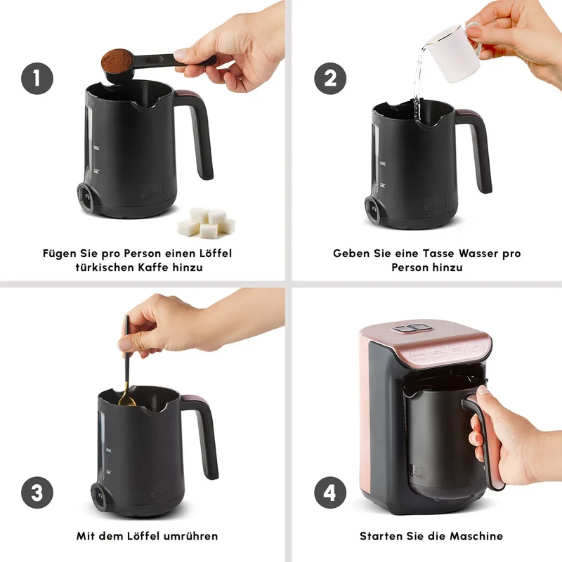 Karaca Hatır Kaffeemaschine mit Röstfunktion Rosenbeere