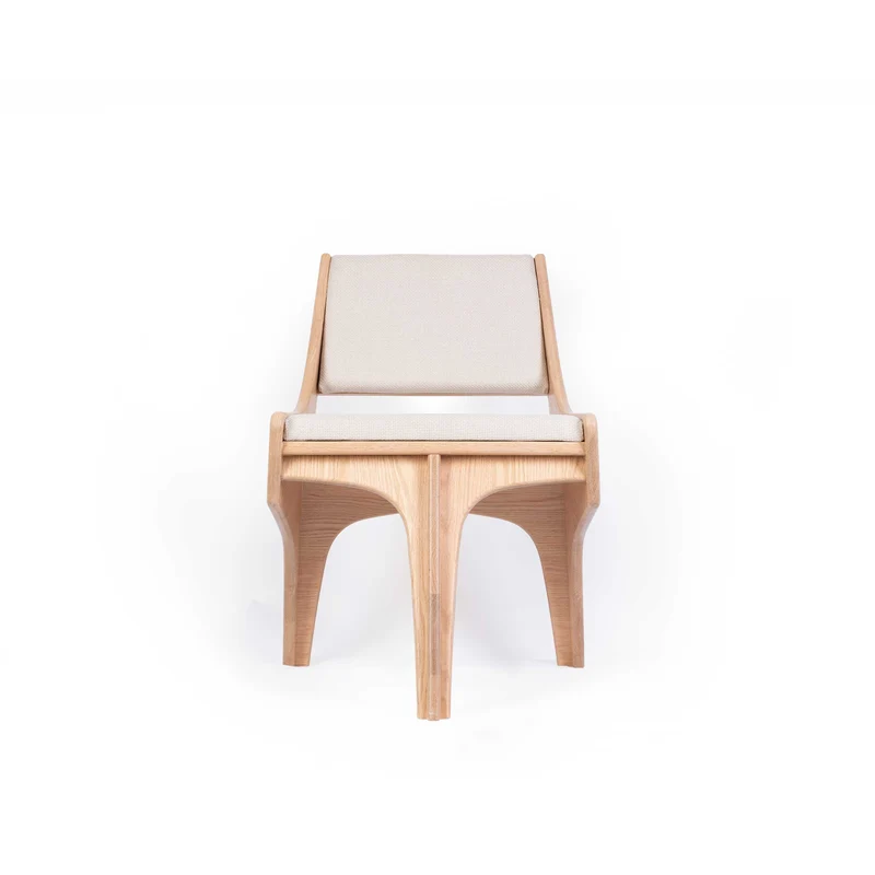 Oak Wood Chair FALCONE CREAM by Jules Régis