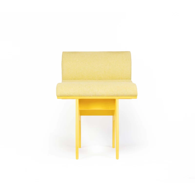 Wooden Chair CALDER YELLOW by Jules Régis