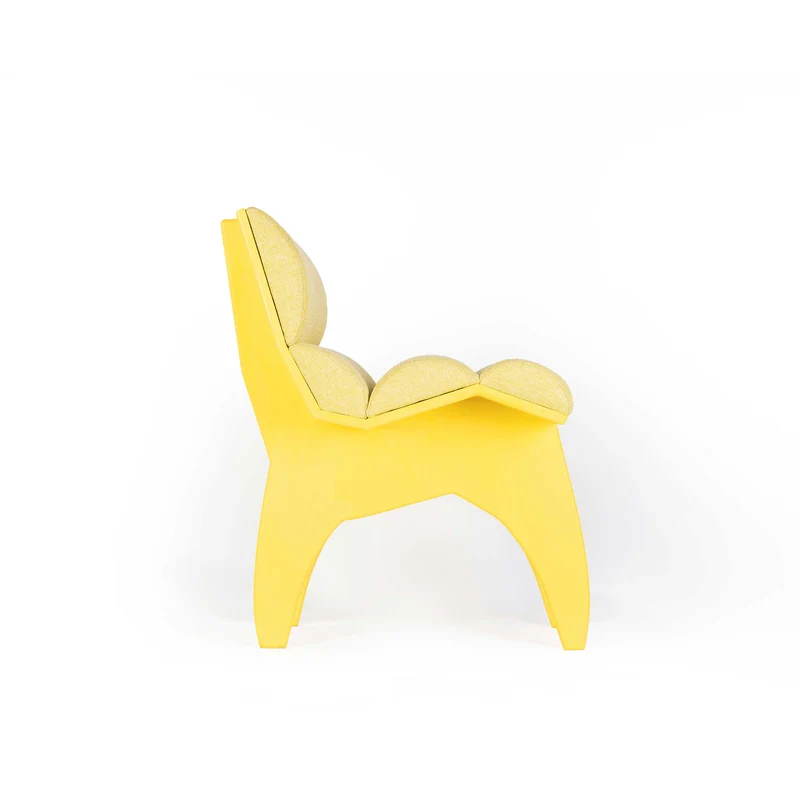 Wooden Chair CALDER YELLOW by Jules Régis
