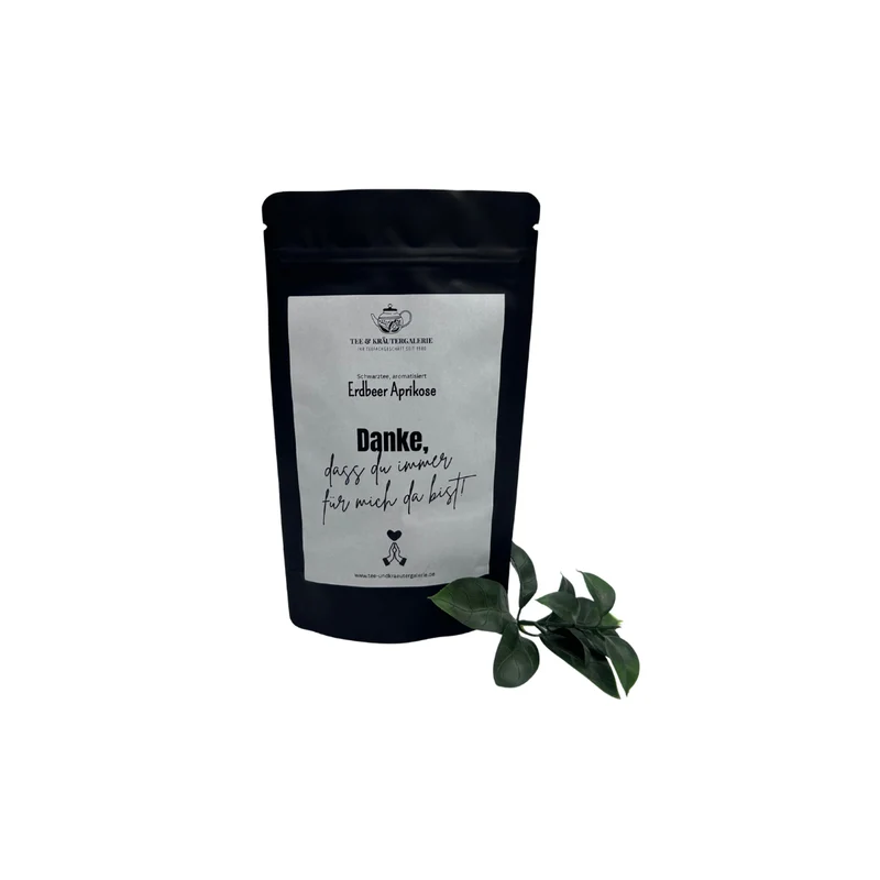 Erdbeer Aprikose - Tee mit Sprüchen | Schwarztee | Aroma