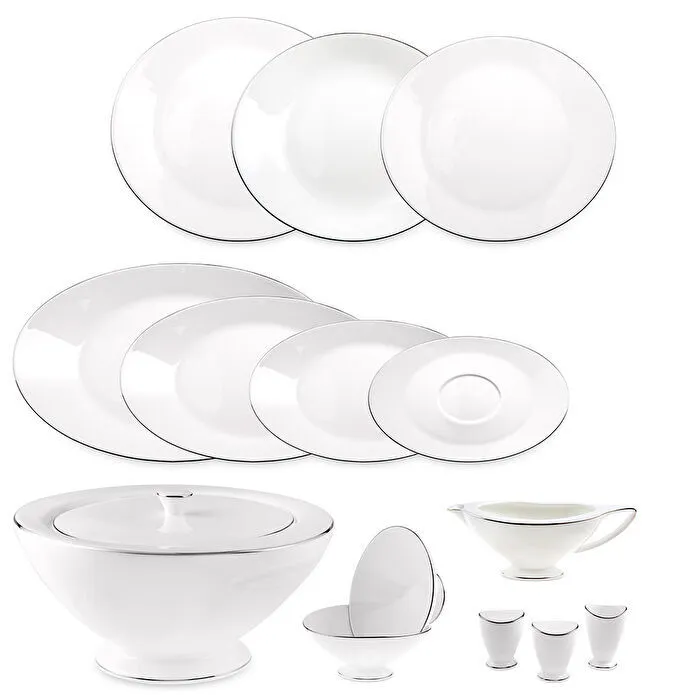 Jumbo Moon Platin 64-teiliges Tafelservice für 12 Personen