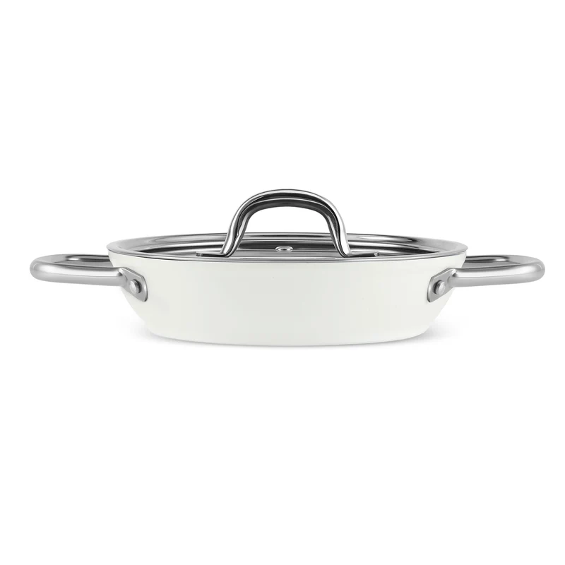 Karaca x Refika Swiss Crystal Creamy Metall 6-teiliges Sahan-Set Creme