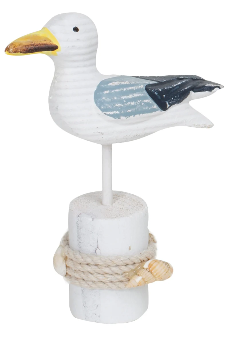 Möwe auf Poller