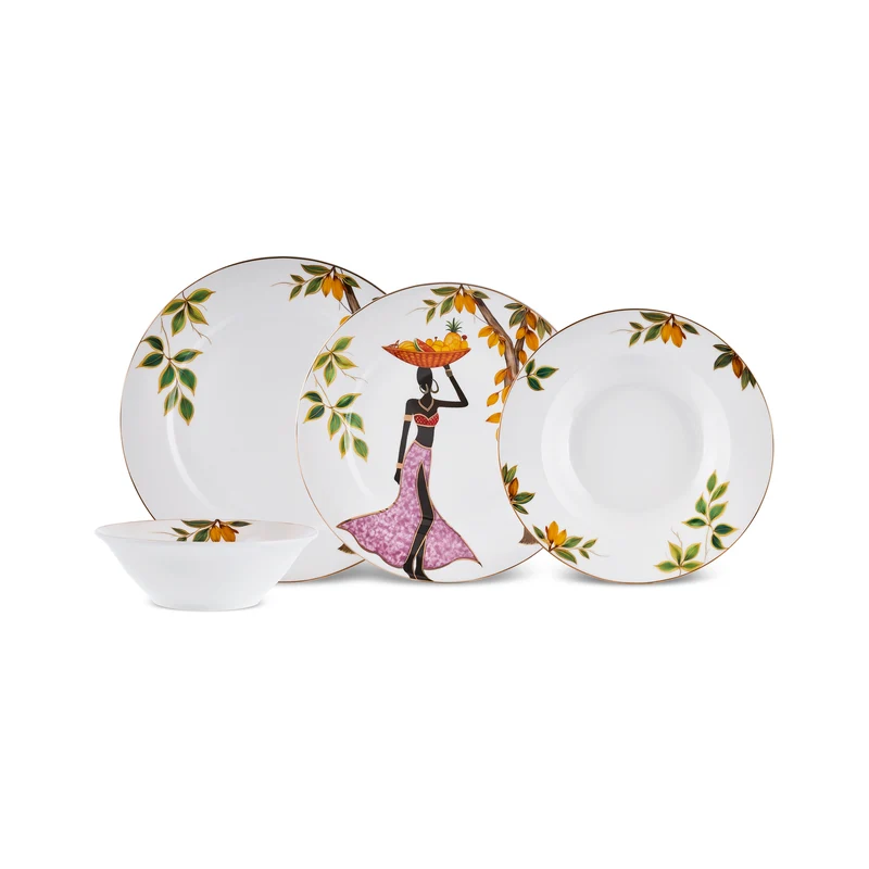 Karaca Elegance Bone Samira – 24-teiliges Tafelservice für 6 Personen