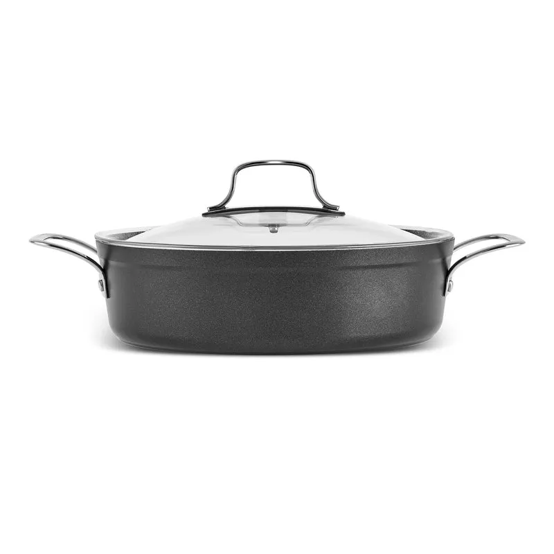 Karaca Biogranit Power-Inox Monet – 8-teiliges Topf- und Pfannenset Schwarz