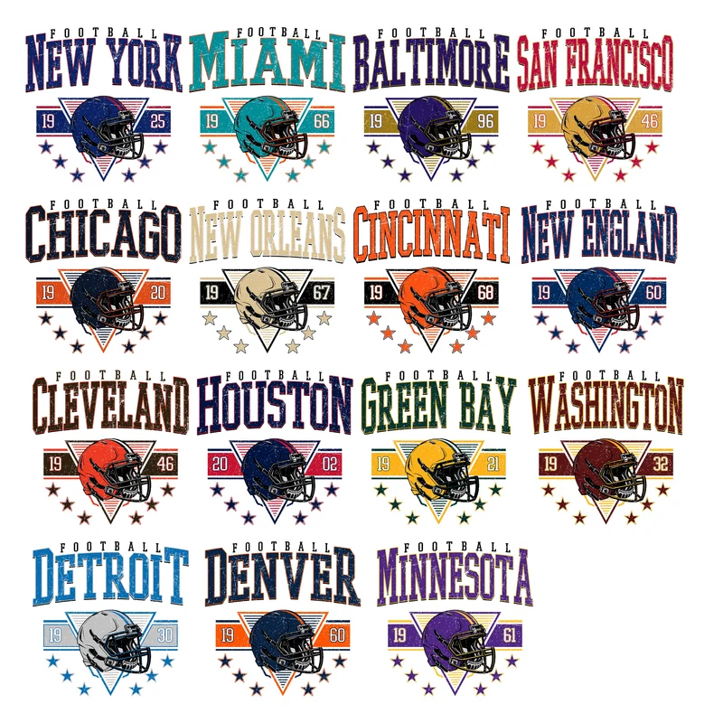 GB, WSH, DET, DEN, MIN NFL Teams Sweatshirts