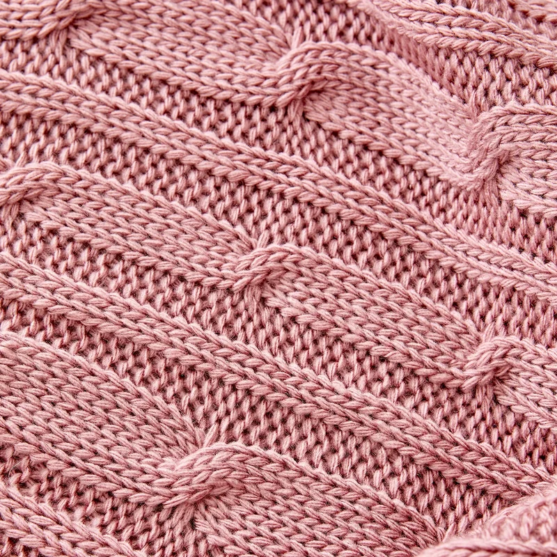 Karaca Home Dunkelrosa Strickdecke Öko-Tex zertifiziert