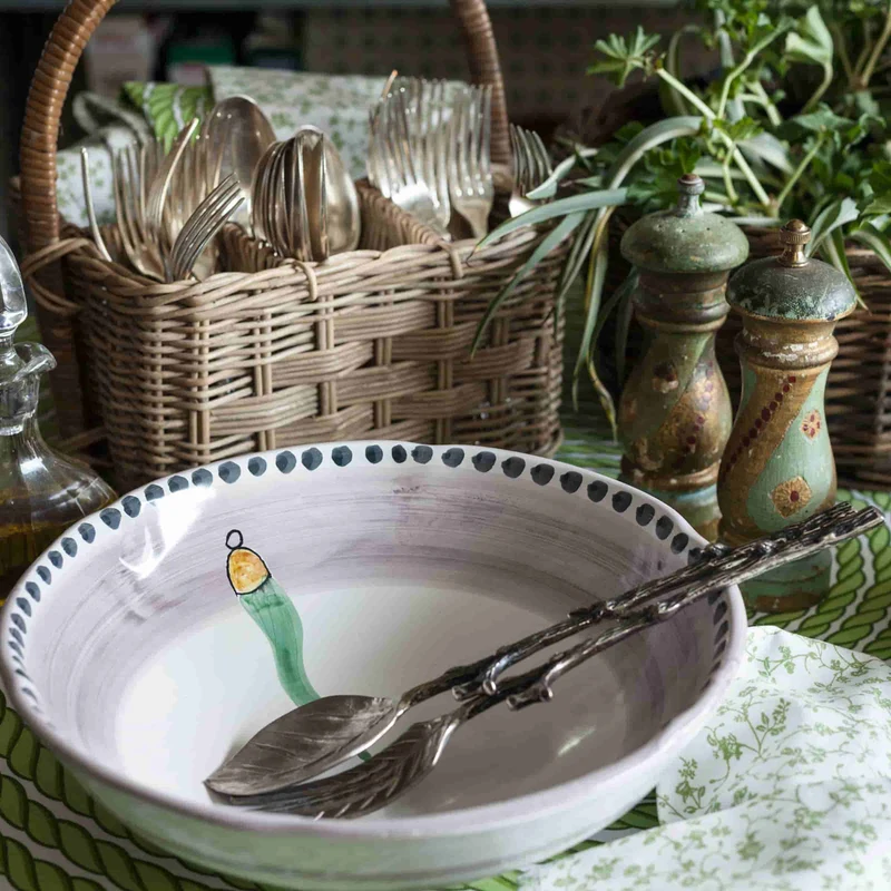 Ceramic Salad Bowl VIETRI - FORTUNA by Germana Scapellato for Wtfb