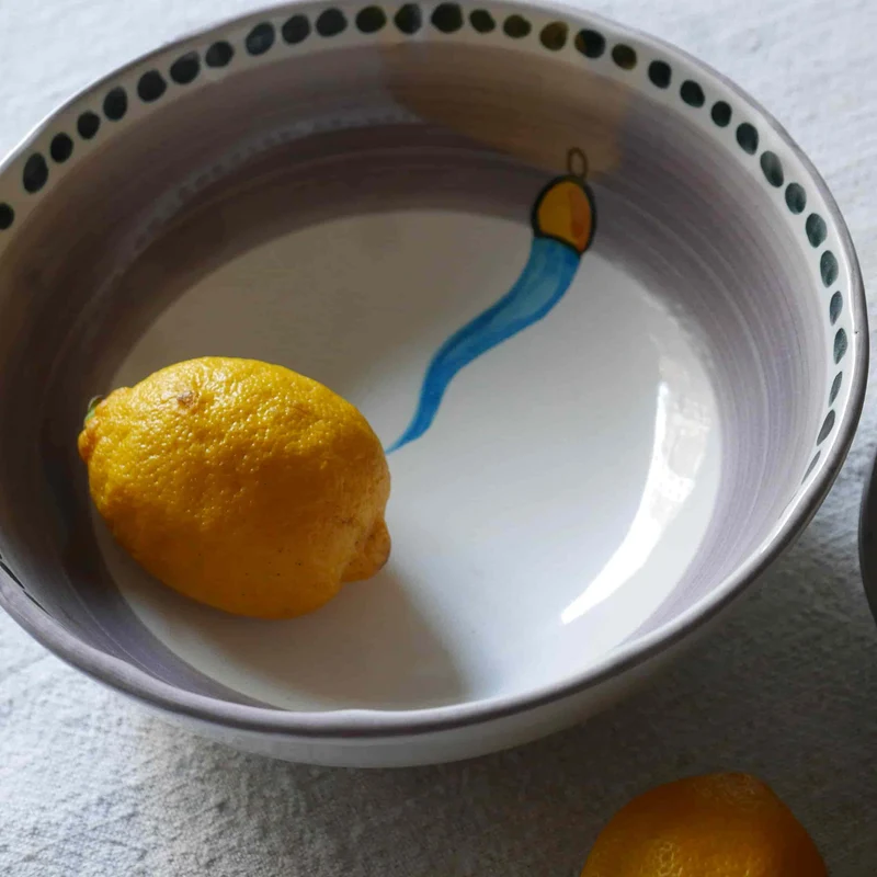 Ceramic Salad Bowl VIETRI - FORTUNA by Germana Scapellato for Wtfb
