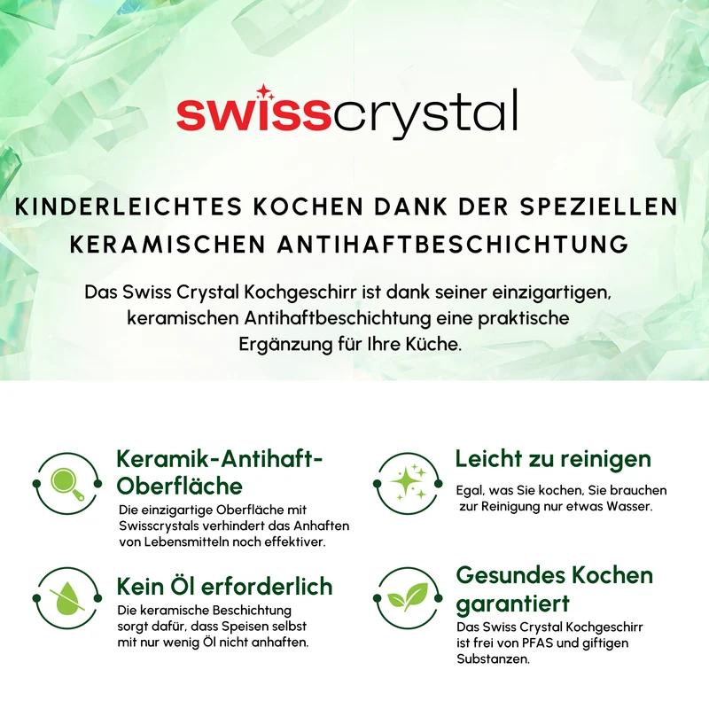 Karaca Swiss Crystal Almond Cream Pfanne mit Edelstahlgriff 30 cm