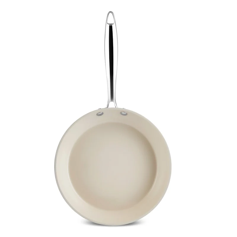 Karaca Swiss Crystal Almond Cream Pfanne mit Edelstahlgriff 30 cm