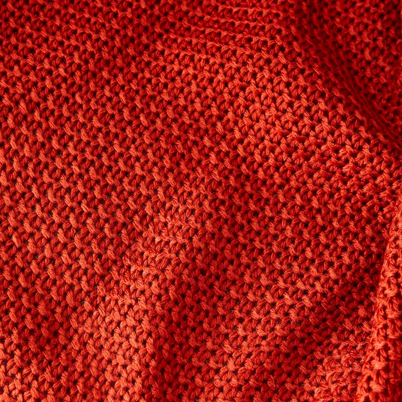 Karaca Home Terracotta Strickdecke Öko-Tex zertifiziert